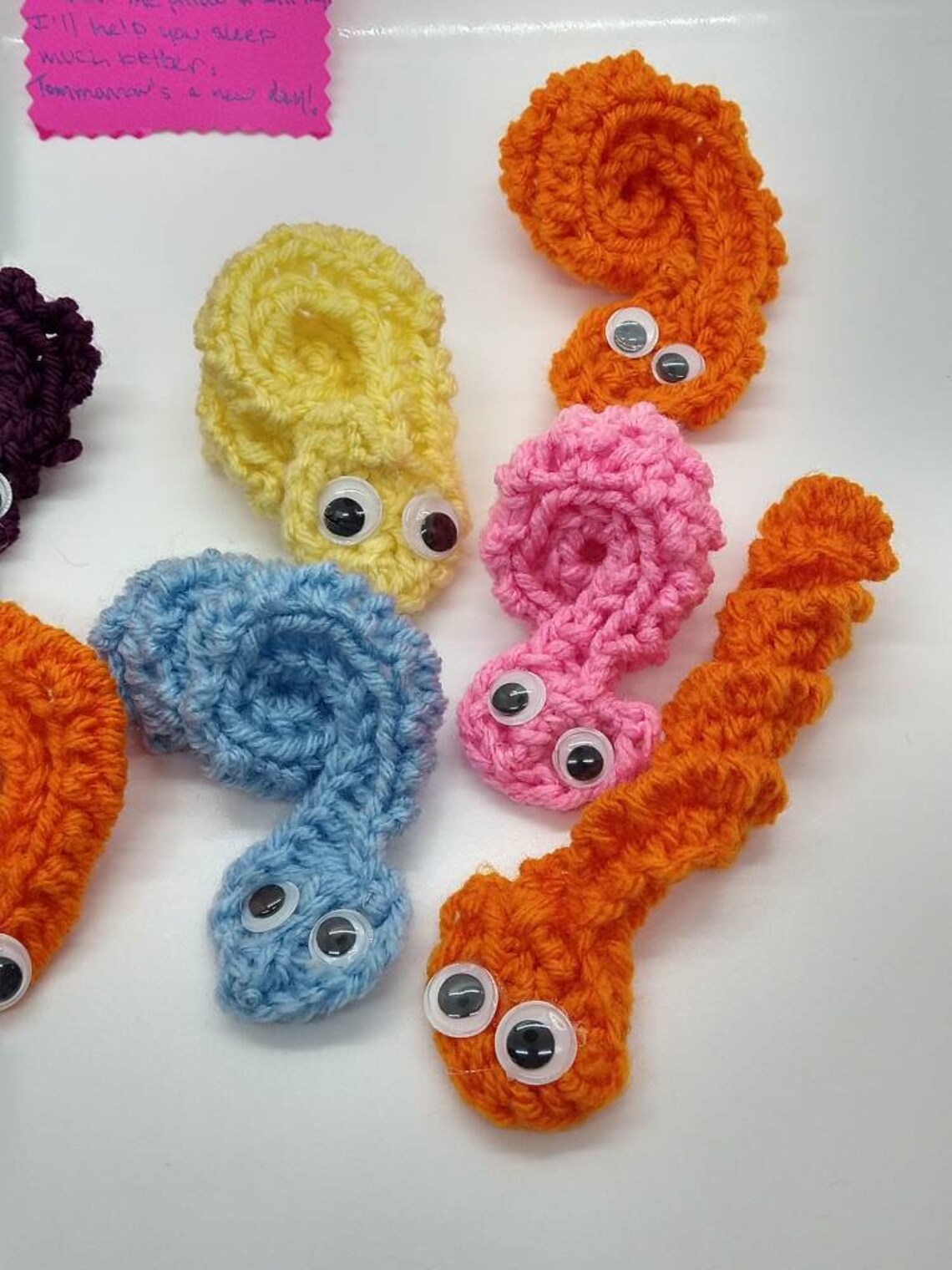 Worry Pet Knit Worry Worm With Poem Loom Knit Wormy Small Etsy Denmark
