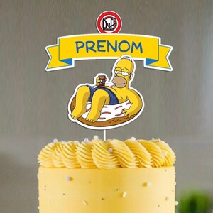 03 Printable The Simpsons Cake Topper Personalisiert The Etsy Osterreich