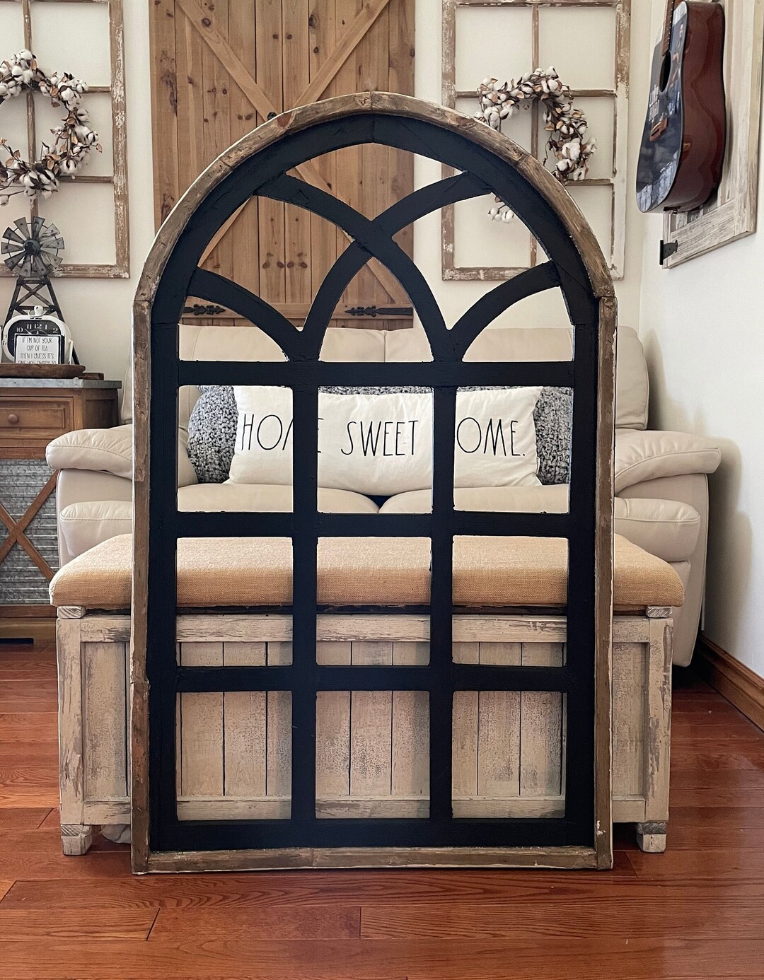 Large Rustic Farmhouse French Country Cathedral Wood Arch Wall Decor Etsy