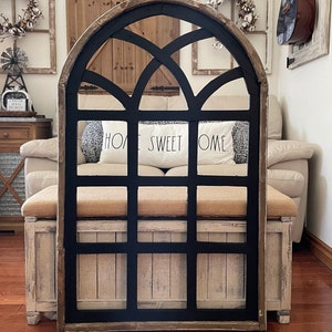 Large Rustic Farmhouse French Country Cathedral Wood Arch Wall Decor