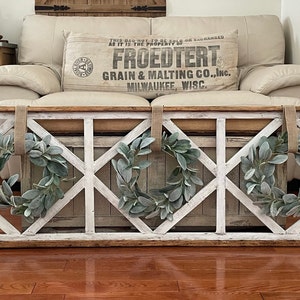 Extra Large Rustic Farmhouse Distressed Wooden Windowpane Wall Decor Including Wreaths Your Choice Of Ribbon