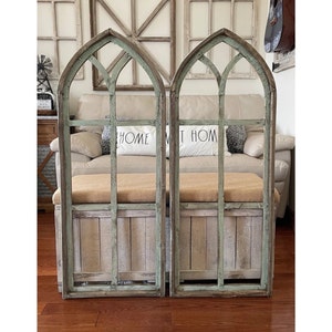Rustic Farmhouse French Country Wood Cathedral Arch Wall Decor