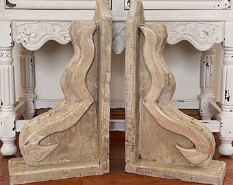 Large Wood Rustic Farmhouse French Country Corbel Set Of Two