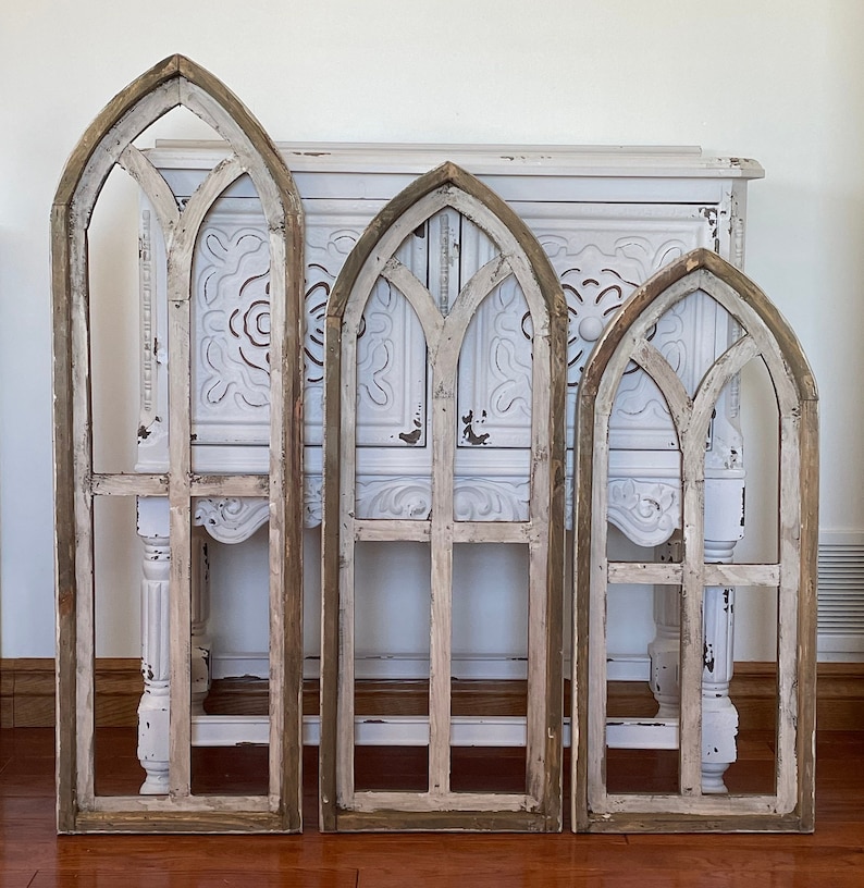 Rustic Farmhouse Cathedral Arch Wood Wall Decor - Etsy