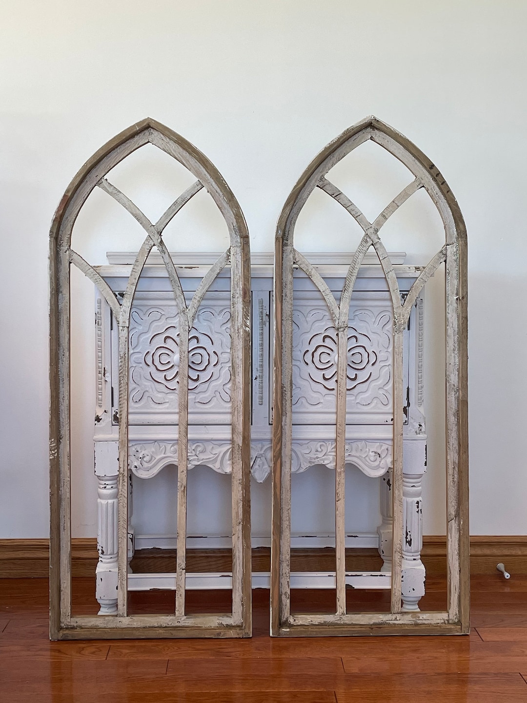 Rustic Farmhouse French Country Wood Cathedral Arch Wall Decor - Etsy