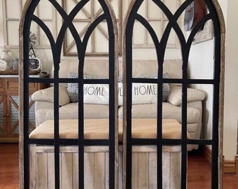 Rustic Farmhouse French Country Extra Large Wood Cathedral Arch Wall Decor