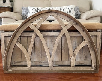 Large Rustic Farmhouse Cathedral Arch Wood Wall Decor Set of Two - Etsy