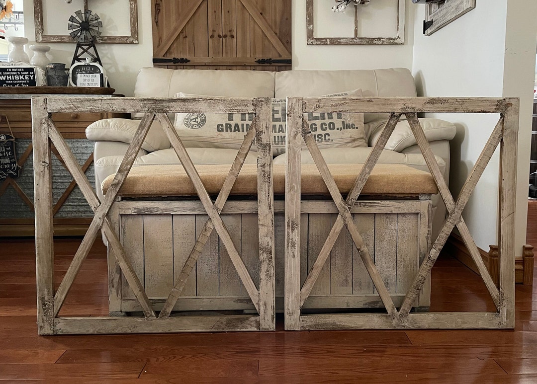 Large Rustic Farmhouse French Country Distressed Wooden Diamond