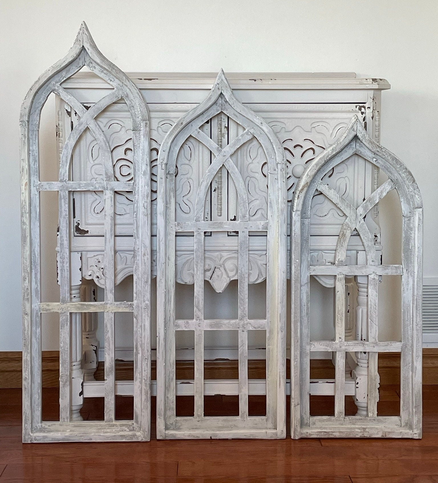 Rustic Farmhouse French Country Cathedral Arch Wood Wall Decor Etsy