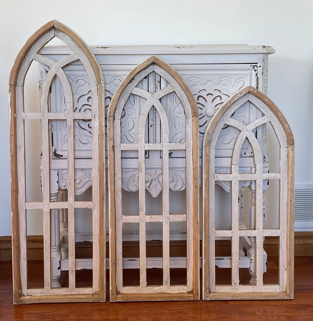 Rustic Farmhouse Cathedral Arch Wood Wall Decor Etsy