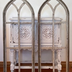 Large Rustic Modern Farmhouse French Country Wood Cathedral Arch Wall Decor