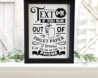 Text Me Toilet Sign - Etsy Canada