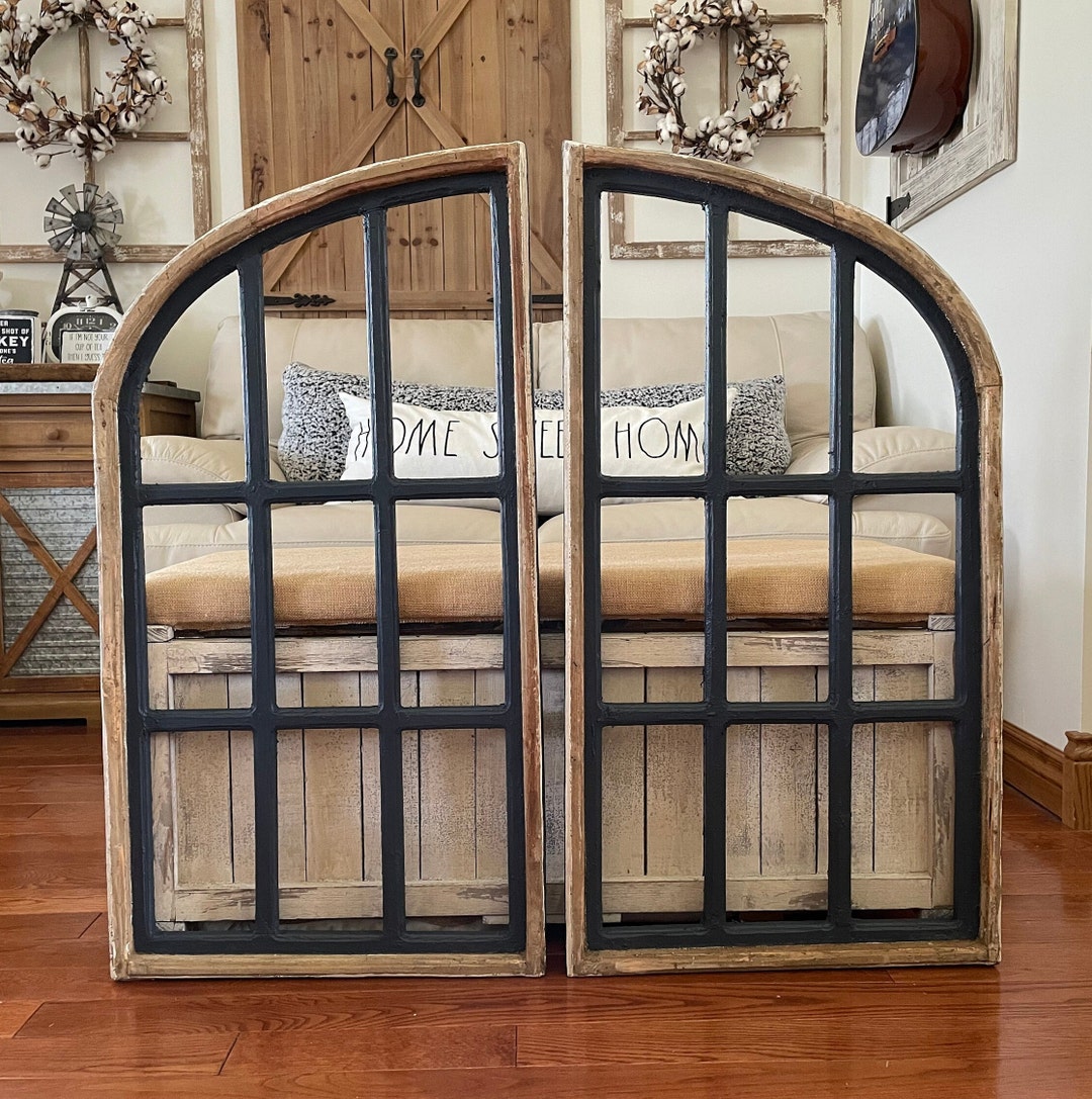 Large Rustic Farmhouse Cathedral Arch Wood Wall Decor Set of Two - Etsy