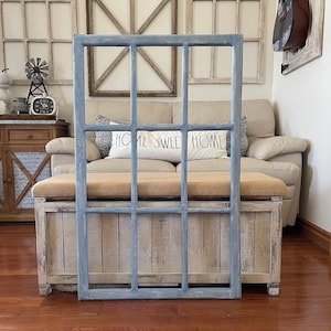Grande maison au bord du lac, bleu rustique, plage côtière, ferme nautique, décoration murale carreaux de fenêtre en bois vieilli