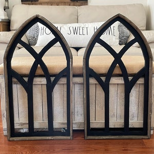 Rustic Modern Farmhouse Gothic French Country Wood Cathedral Arch Wall Decor