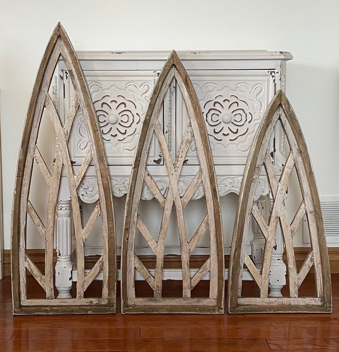 Rustic Farmhouse Cathedral Arch Wood Wall Decor Etsy