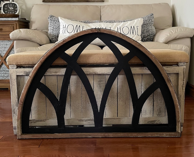 Large Rustic Farmhouse Cathedral Arch Wood Wall Decor Etsy
