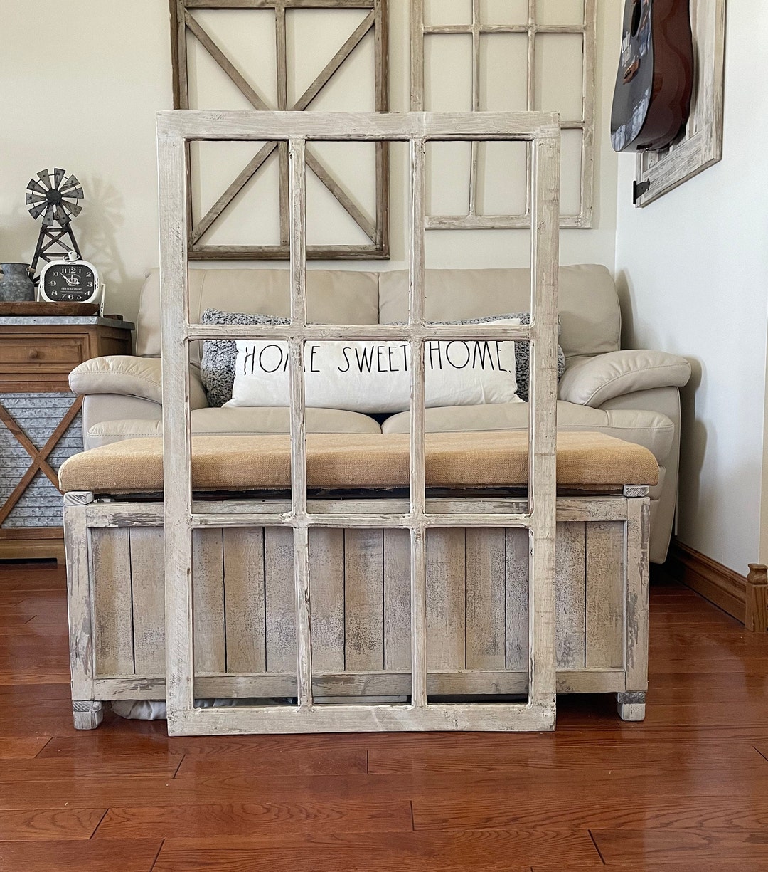 Photo inspiration: Weathered Wood Coastal Nautical Wall Decor Reference: Large French Country Rustic Coastal Beach Nautical Farmhouse Distressed