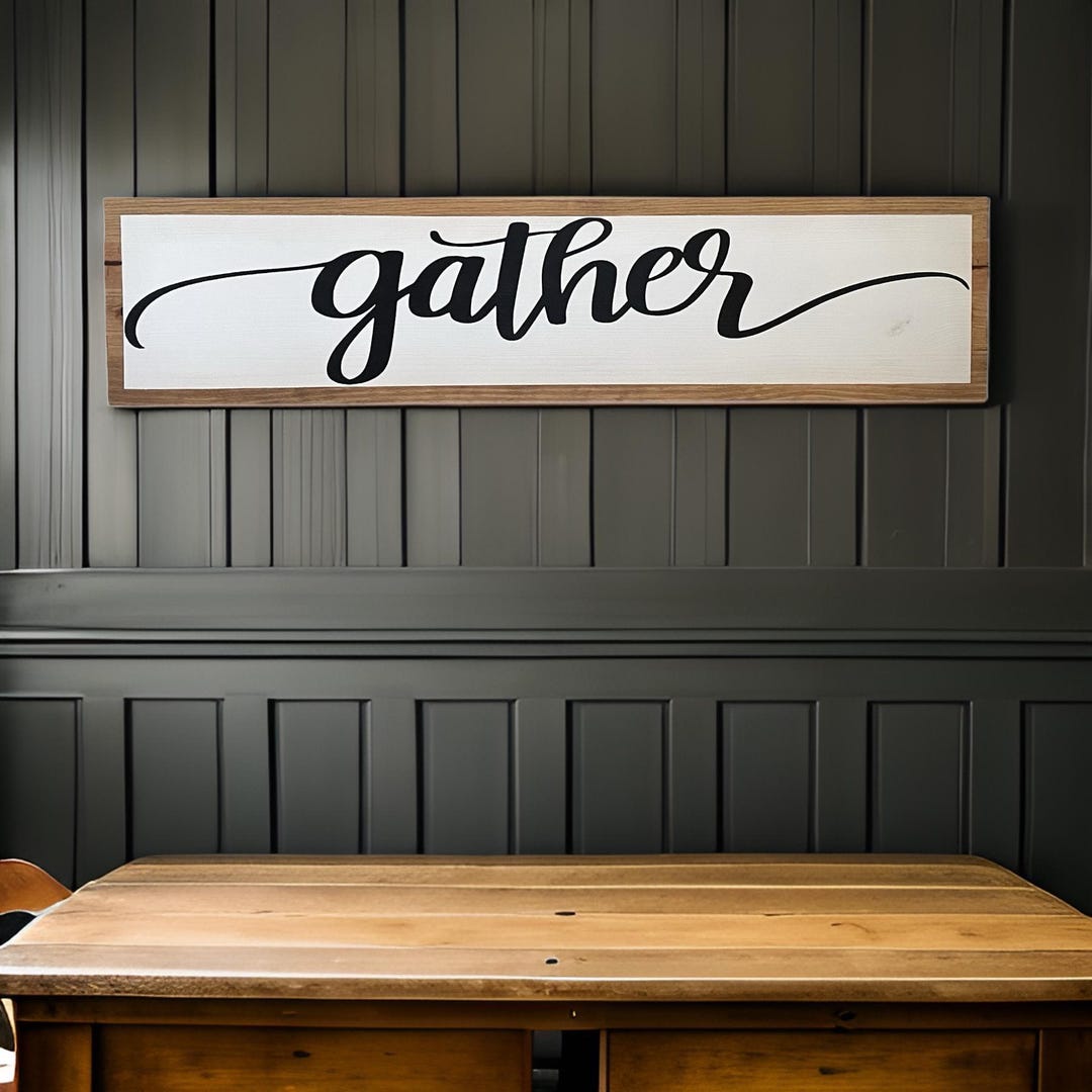 Wood Painted Gather Wall Decor Sign Etsy wood-painted-gather-wall-decor-sign-etsy