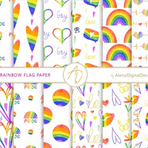 Stolz LGBT digitales Papier, Clipart LGBT, nahtlose Muster png Gay Pride Symbol LGBT Pride Sublimation Pride Aufkleber
