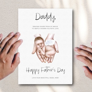 Papá de un ángel / Tarjeta del Día del Padre / Día del Padre / Pérdida de Bebé / Tarjetas para Cristianos / Digital / Descarga Instantánea / Imprimible