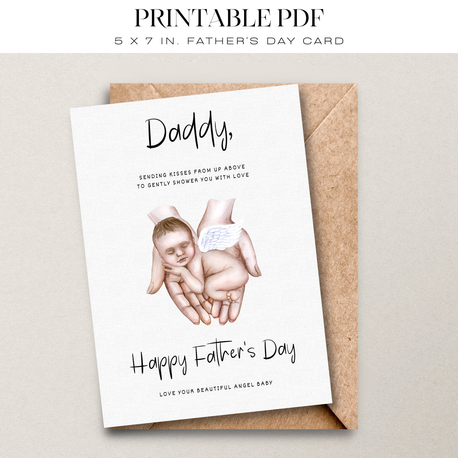 Daddy of an Angel | Father's Day Card | Father's Day | Baby Loss ...