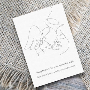 Mamá de un Ángel / Tarjeta del Día de la Madre / Día de la Madre / Aborto Espontáneo / Tarjetas para Cristianos / Digital / Descarga Instantánea / Imprimible