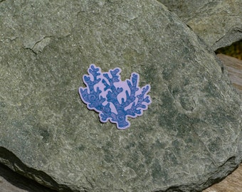 Purple Seaweed Art Sticker