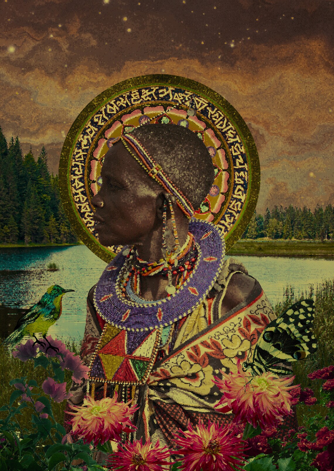 African Art Pixel Art Contemporary Art Afro Futurism Etsy Singapore