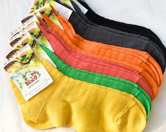 100% Cotton Socks, Women socks, Solid Color socks, Eco-friendly socks, Sensitive Skin