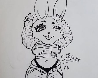 4x6 Print "Sl-tty Bunny"