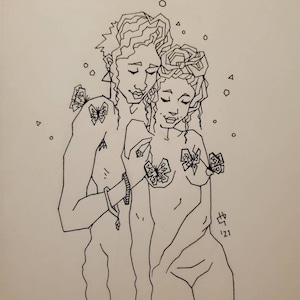 Original Drawing &quot;Cuddleflies&quot;