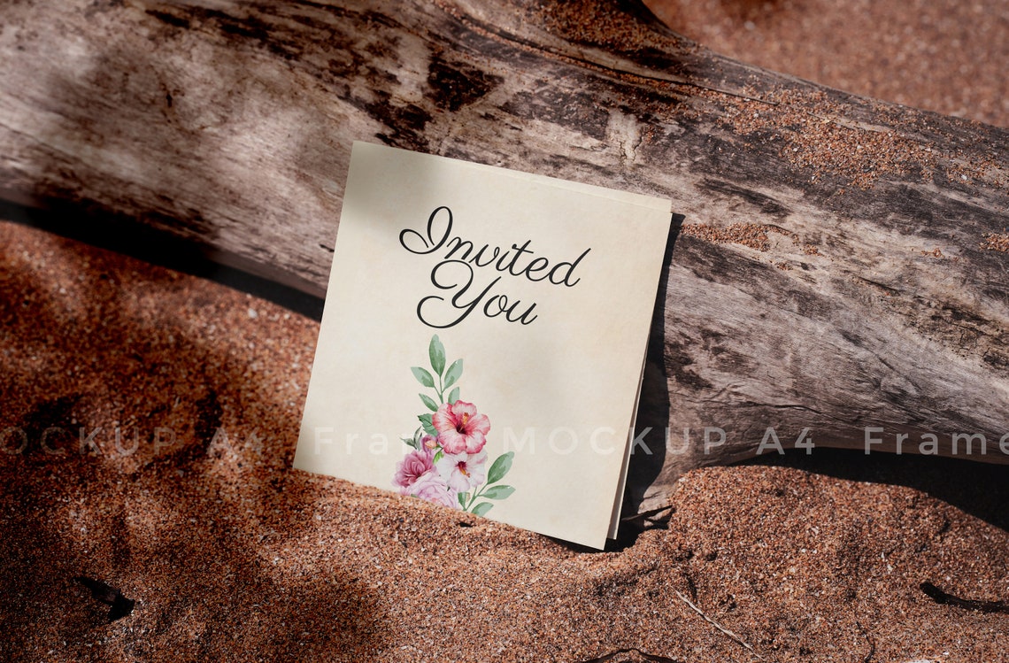 Download Square Invitation Mockup Card Mockup Square Card Mockup | Etsy