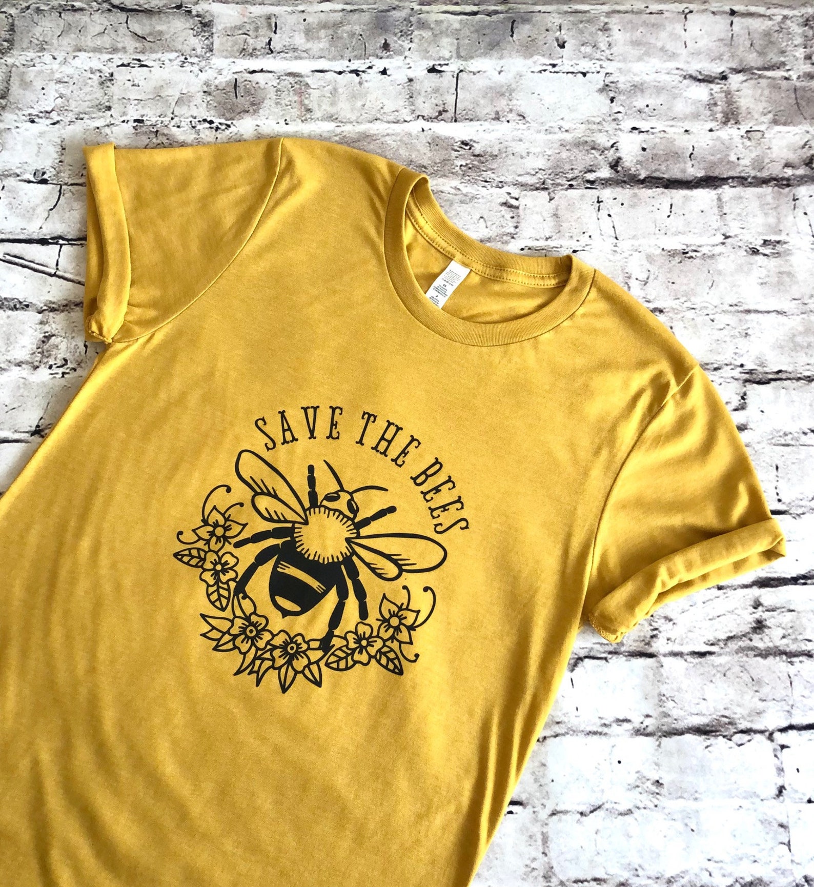 Save the bees tshirt bee tshirt bee kind t shirt yellow | Etsy