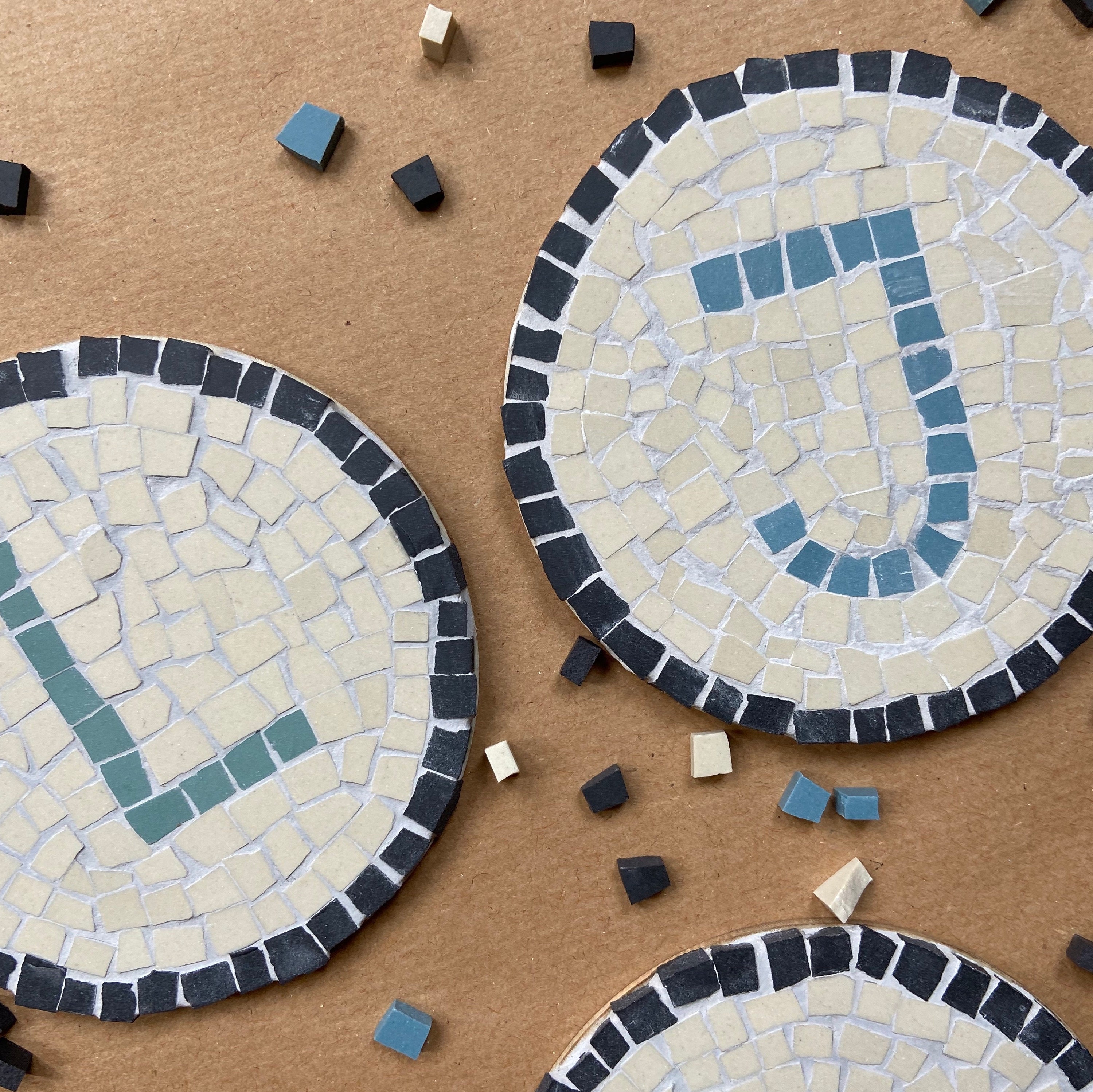 Mosaic Personalised Coaster Kit Blue DIY Adult Craft Gifts Etsy