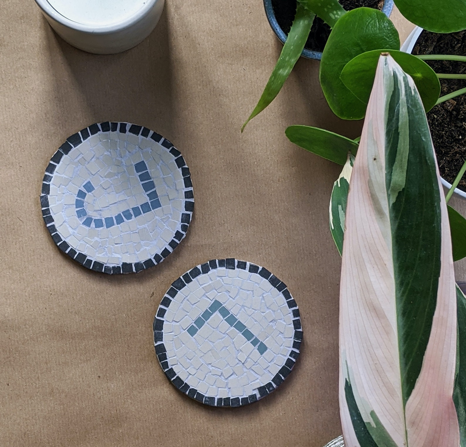 Mosaic Coaster Double Kit Blue Make Your Own DIY Adult Etsy