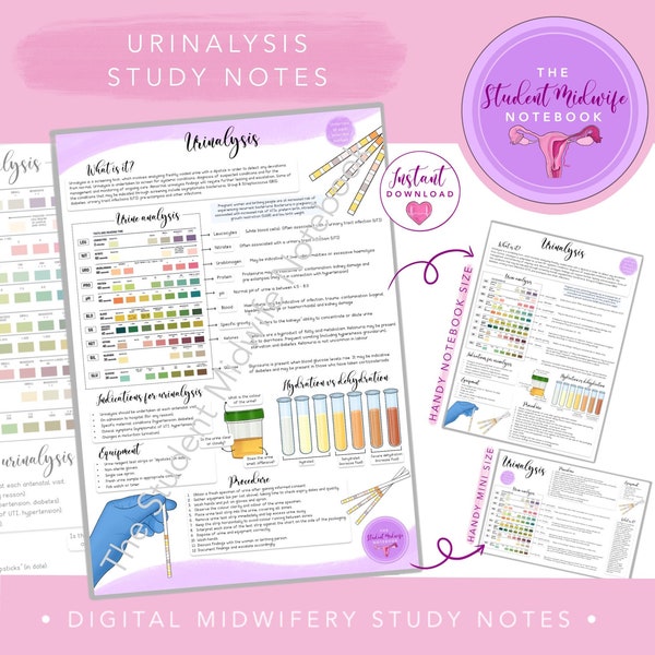 Urinalysis - Revision/study notes for Student Midwife/Student Nurse/Midwife/Nurse