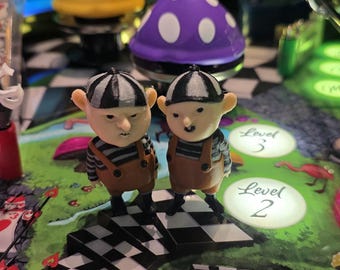 Tweedle Dee & Dumb figures for your Alice Goes to Wonderland Pinball Table!