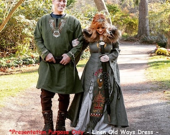 TYR Viking Clothing, Pagan Dress, Viking Wedding, 100% Linen
