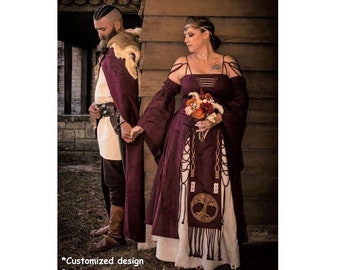 Customized Viking Dress Women, Viking wedding dress, Viking Clothing, Norse pagan Wedding, Pagan Wedding Dress, Celtic wedding dress