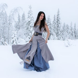 IMOGEN Pagan Dress,  100% Linen, Viking Wedding Dress, Fantasy Dress, Elven Dress, Medieval dress, Pagan clothing,  Viking Costume