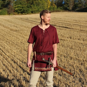 SVEND Wikinger Hemd, Wikinger Tunika, Renaissance Fair Outfit Männer, Ren Faire Kostüm