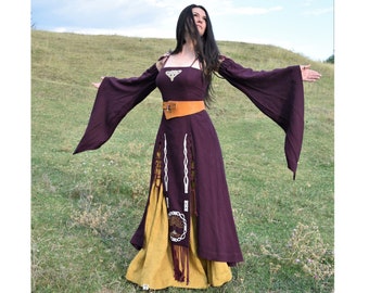 Robe de mariée celtique ARIEN, robe païenne, robe de mariée viking, déguisement Ren Faire