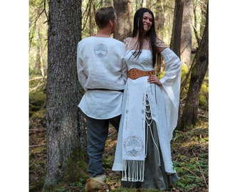 FIADH Festival Clothing, Fantasy dress, Viking wedding dress, Pagan dress, Celtic Dress, Ren faire, LARP costume elven, Renaissance Wedding