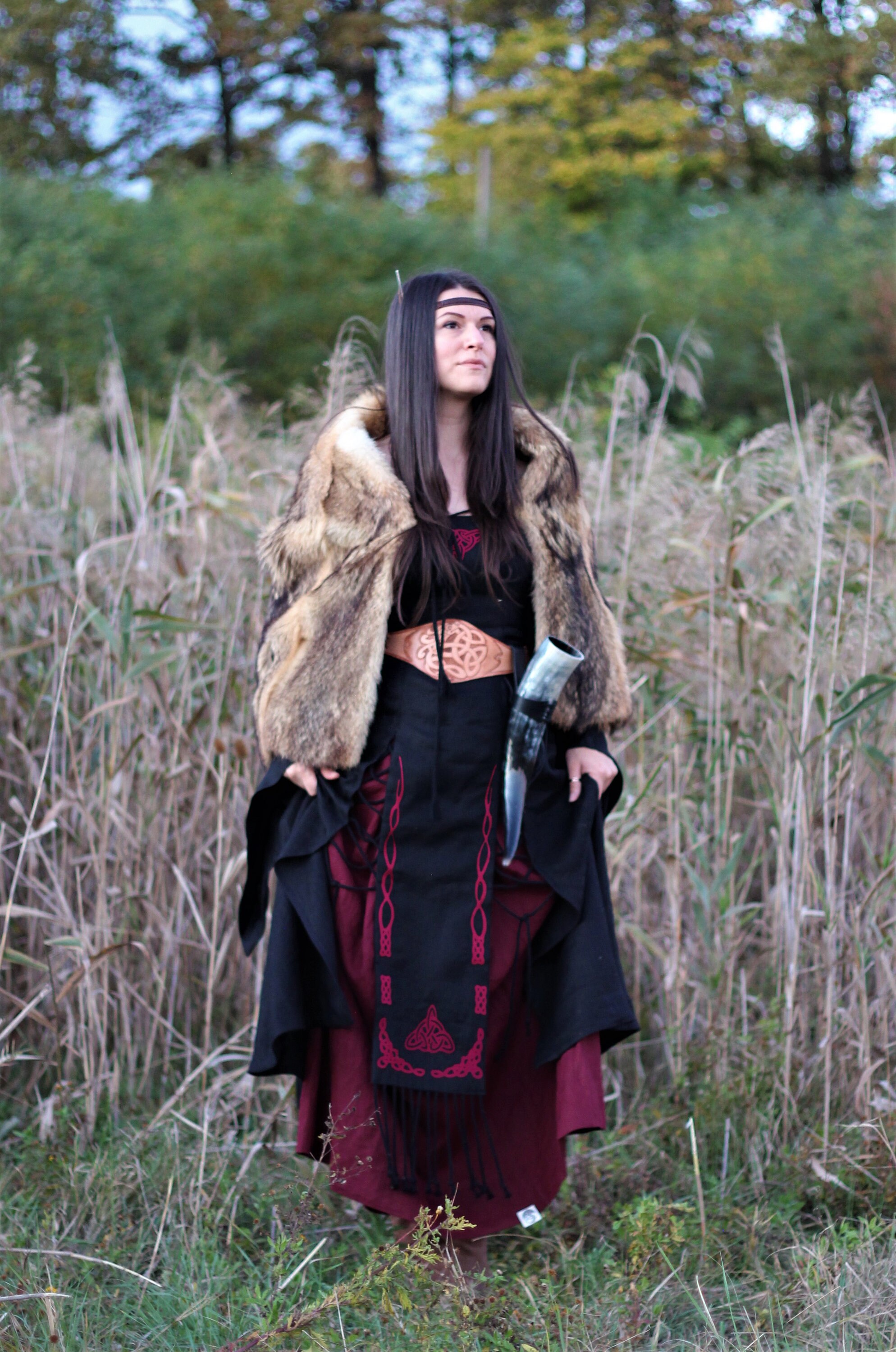 SIGRID Pagan Dress, 100% Linen, Viking Costume, Celtic Dress, Norse ...