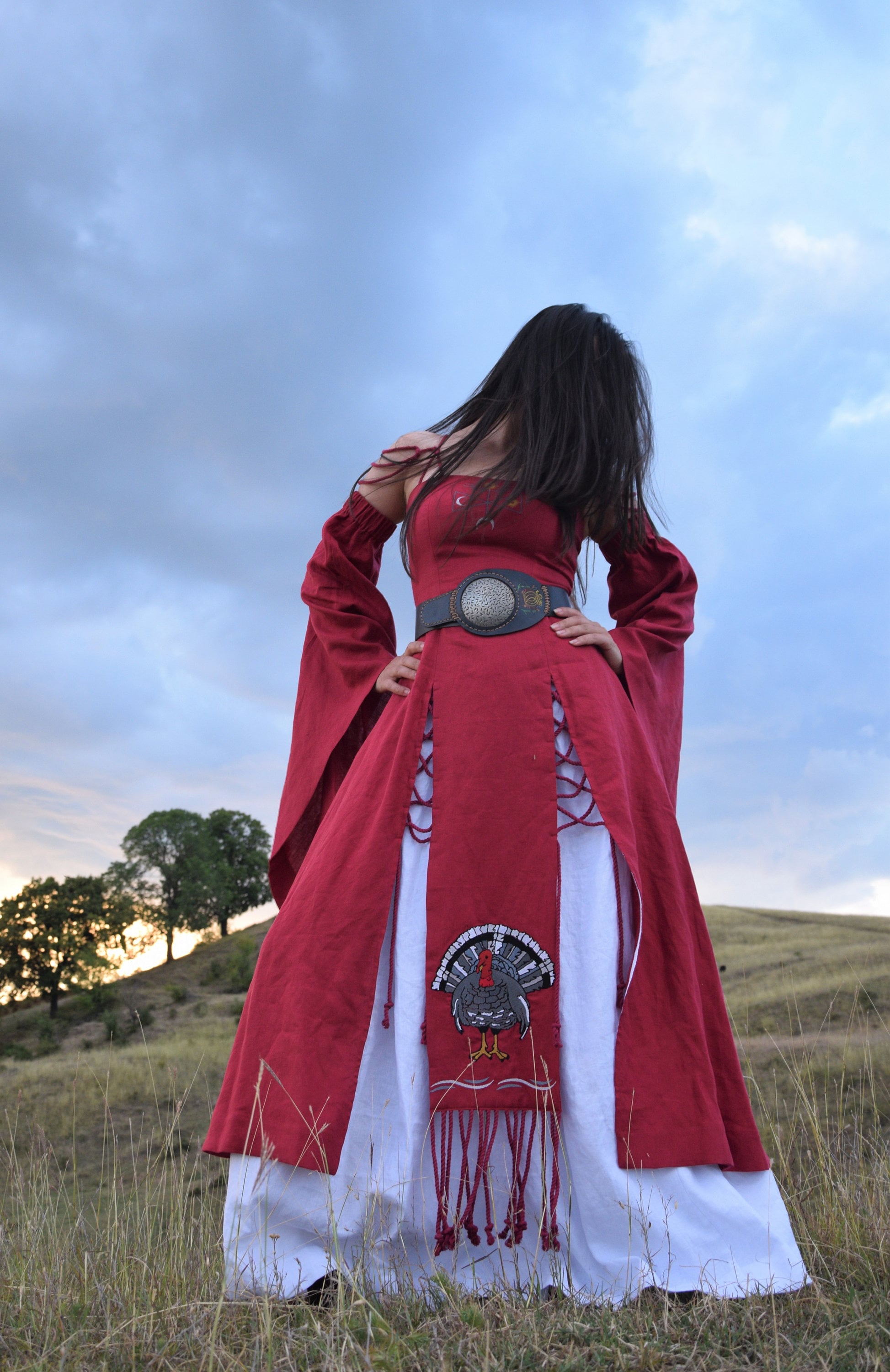 ERENAY Ren Faire Costume Ren Faire Dress Red Pagan Dress Etsy