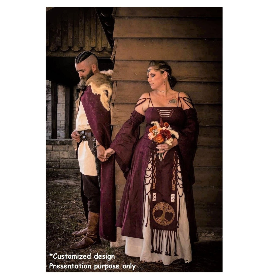 Customized Viking Dress Women, Viking Wedding Dress, 100% Linen, Norse  Pagan Wedding, Pagan Wedding Dress, Celtic Wedding Dress - Etsy