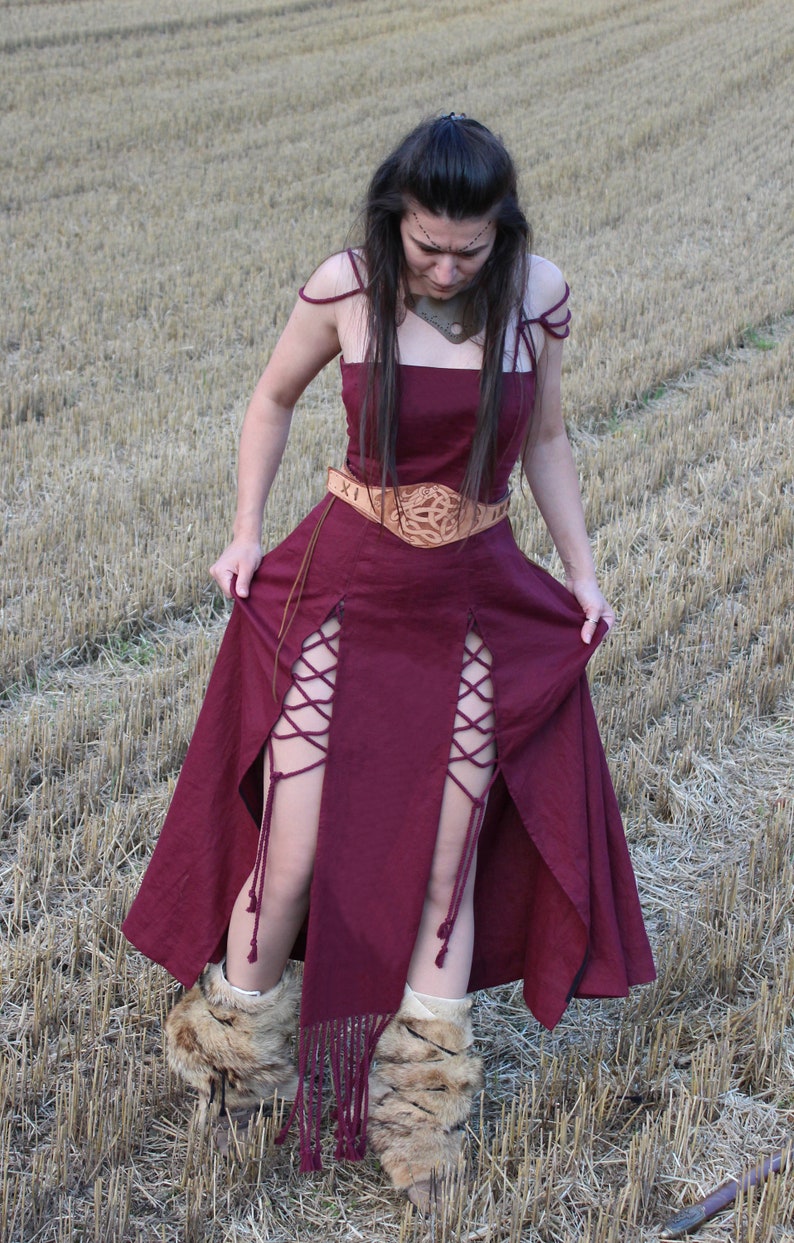Viking Dress, Fantasy Dress, Ren Faire Dress, Viking Costume Women image 9