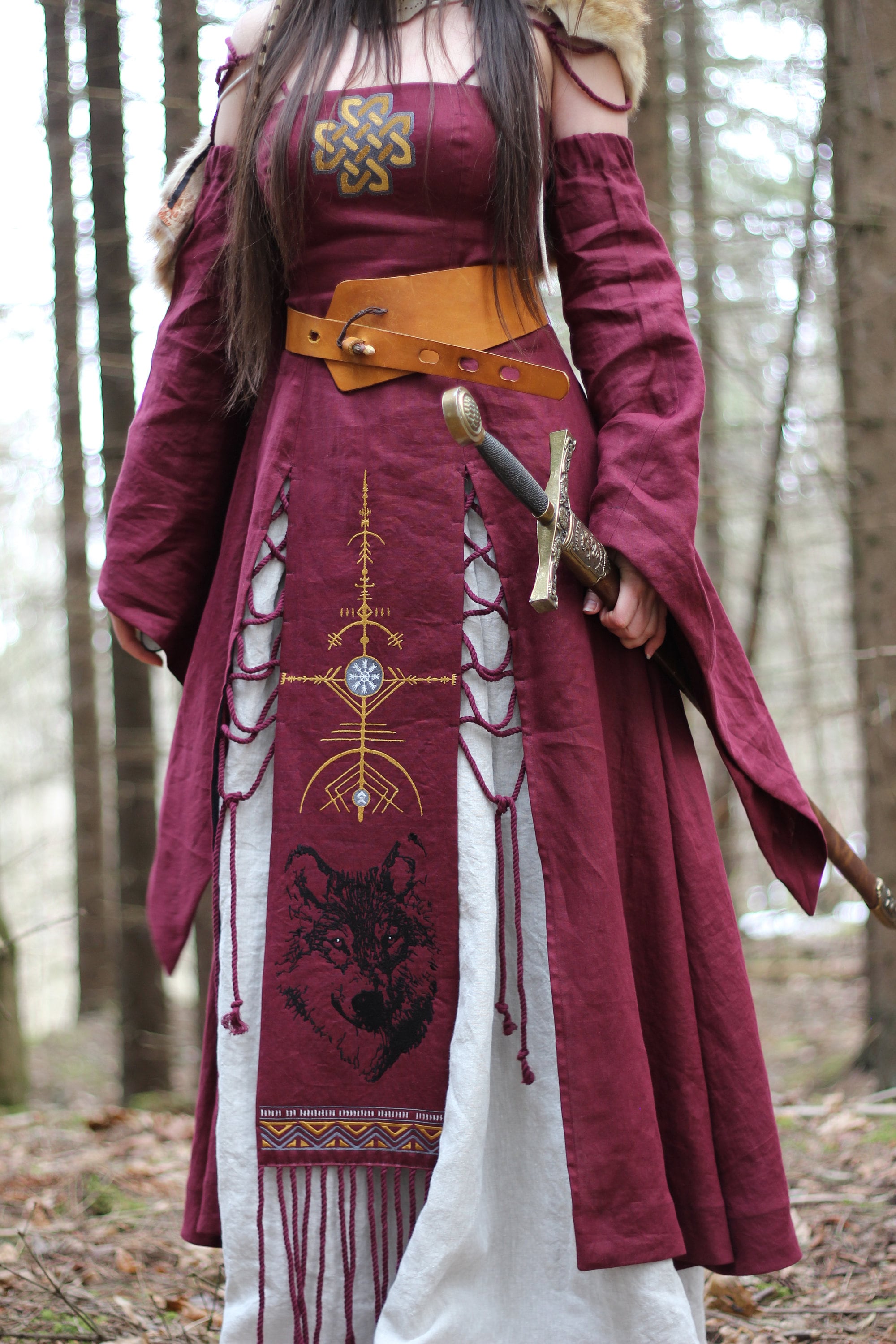 TOVE Fantasy Dress, 100% Linen, Elven Dress, Viking Wedding Dress, Fantasy Dress, Viking Dress, Fantasy Clothing TOVE Fantasy Dress, 100% Linen, Elven Dress, Viking Wedding Dress, Fantasy Dress, Viking Dress, Fantasy Clothing