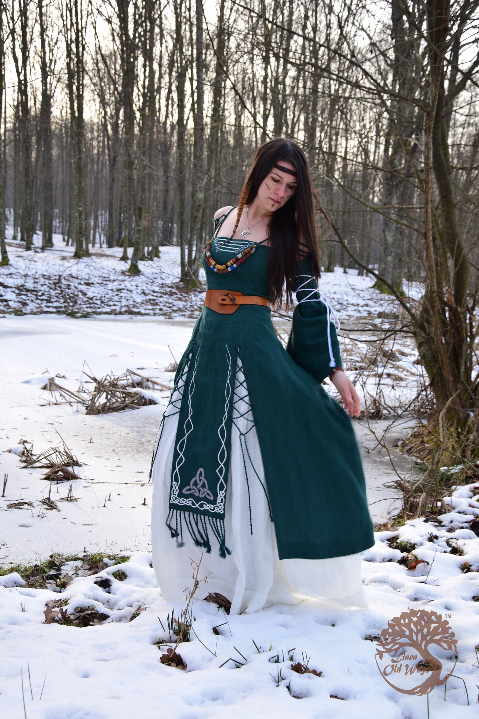 AISLING Celtic Linen Dress Fantasy Dress Viking Wedding - Etsy